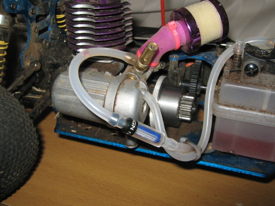 silnik nitro brudny filtr powietrza